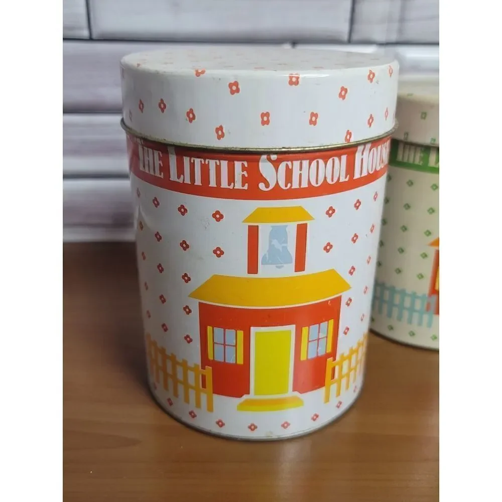 1970's Little School House Nesting Tins